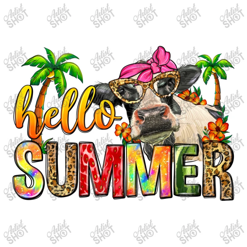 Hello Summer Cow Unisex Hoodie - Image 5