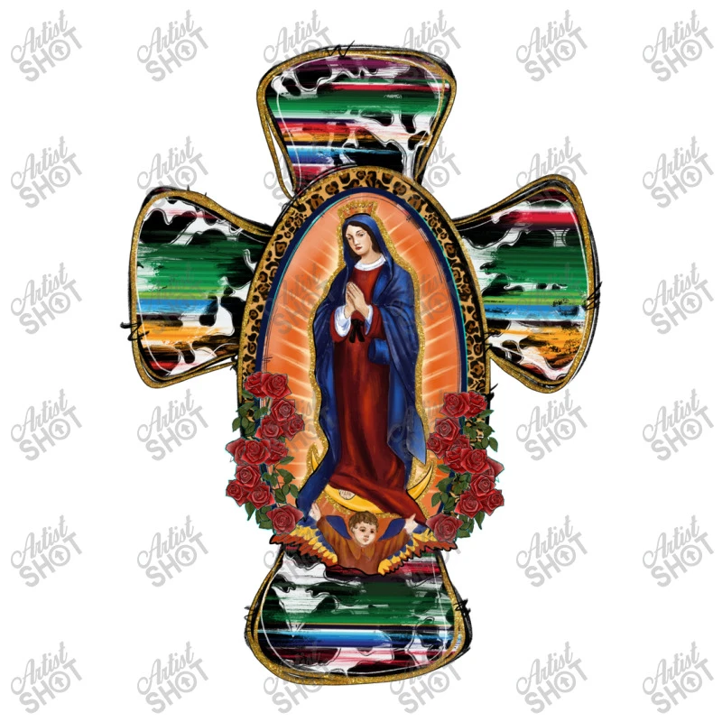 Our Lady Of Guadalupe Cross 3/4 Sleeve Shirt - Image 5