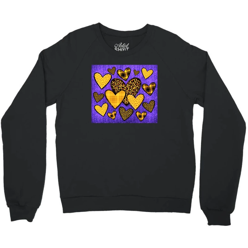 Team Spirit Color Purple And Gold Crewneck Sweatshirt - Image 3