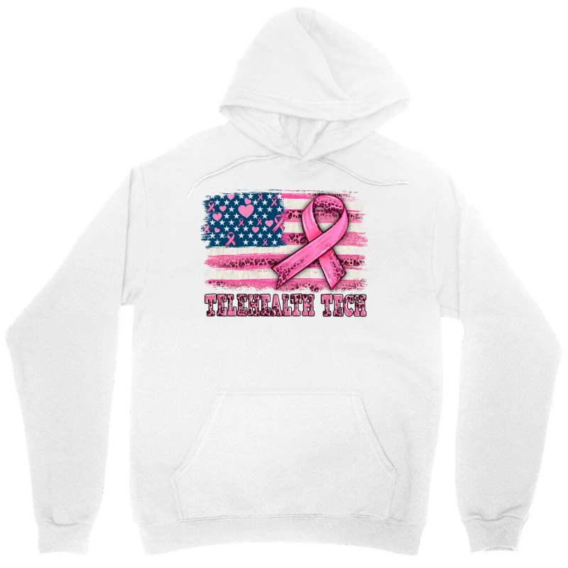 TeleHealth Tech American Cancer Flag Unisex Hoodie - Image 3