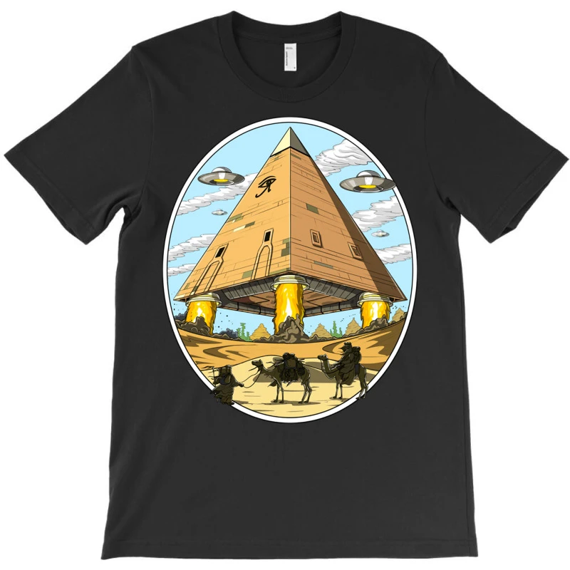 Egyptian Pyramids Alien Ufo T-Shirt - Image 3