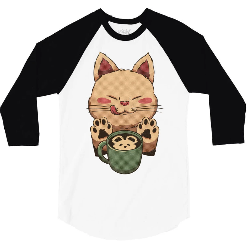 Kitty Latte Little Mouse 3/4 Sleeve Shirt - Image 3