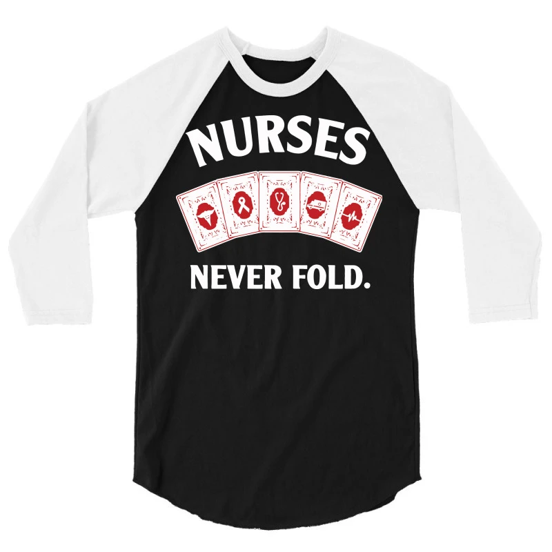 Nurses Never Old 3/4 Sleeve Shirt - Image 3