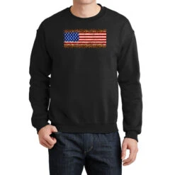 Usa Flag Leopard Crewneck Sweatshirt