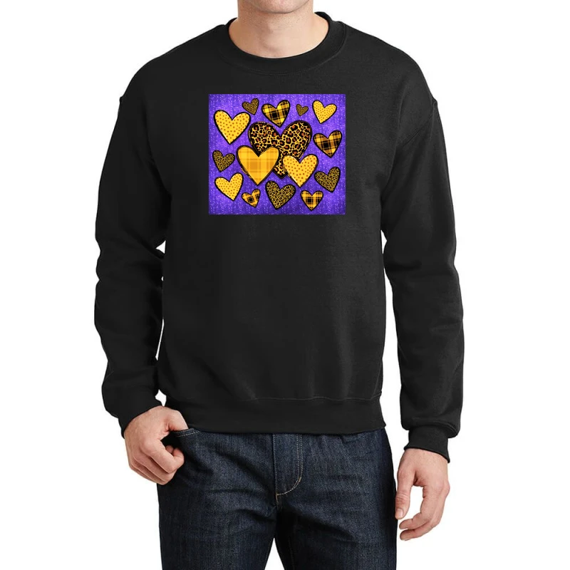 Team Spirit Color Purple And Gold Crewneck Sweatshirt