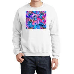 Stitch With Flowers Crewneck Sweatshirt