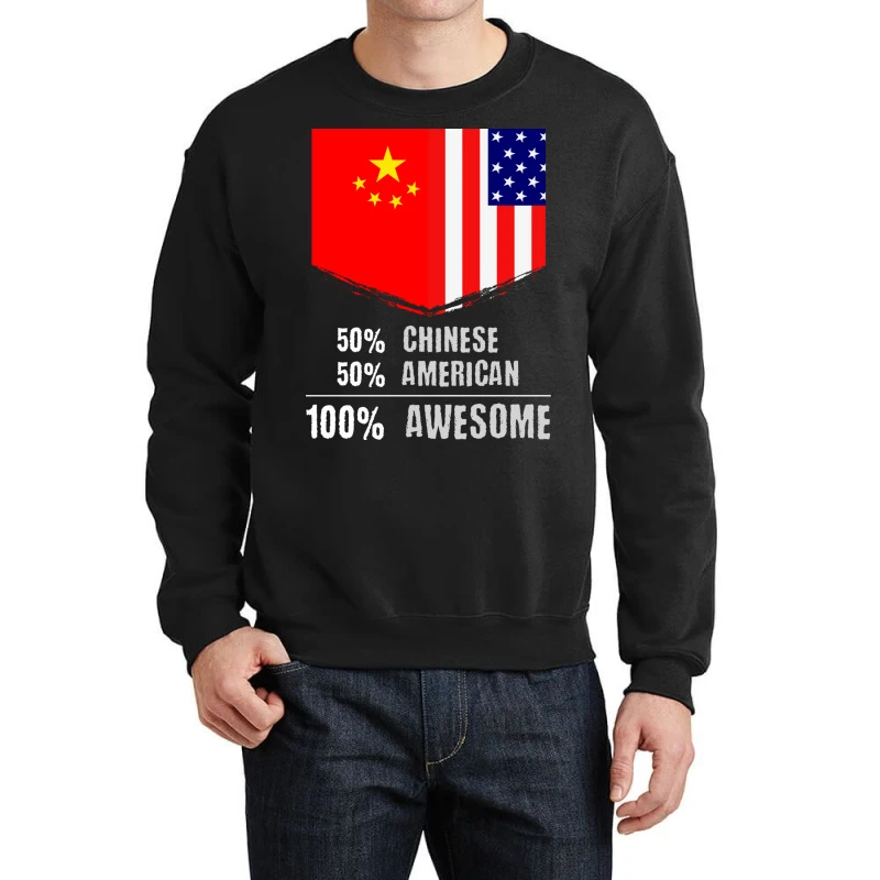 50 Chinese 50 American 100 Awesome Immigrant Crewneck Sweatshirt