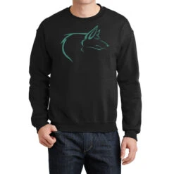 Wolf, Wolfs, Dog, Dogs, Animal, Animals, Tattoo Crewneck Sweatshirt