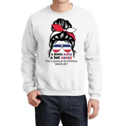 A Lot Sassy Beach Girl The Calanque De Sormiou ,f Crewneck Sweatshirt