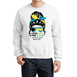 A Lot Sassy Beach Girl Tobacco Caye Beach,bahama Crewneck Sweatshirt