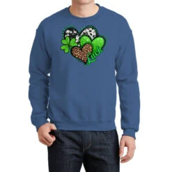 St. Patrick's Day Hearts Crewneck Sweatshirt