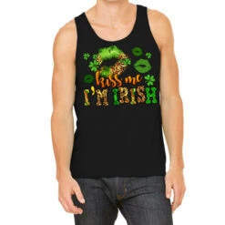 Kiss Me Im Irish St Patricks Lip Stain Tank Top