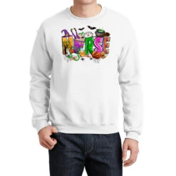 Halloween Nurse Coffee Cup Crewneck Sweatshirt
