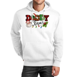 Daddy Claus Santa Christmas Lights And Holly Unisex Hoodie
