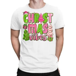 Pink Merry Christmas Trees T-Shirt