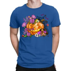 Halloween Floral Pumpkin T-Shirt