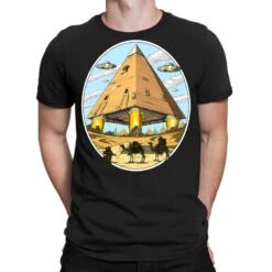 Egyptian Pyramids Alien Ufo T-Shirt