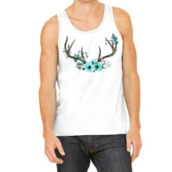 Floral Antler Tank Top