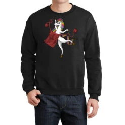 Unicorn Knitting Yarn Crewneck Sweatshirt