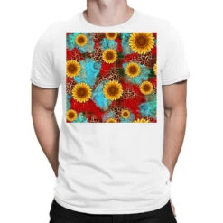 Christmas Sunflower Seamless Digital Paper T-Shirt