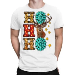 Gemstone And Reindeer Christmas Ho Ho Ho T-Shirt