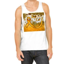 Child Cancer Leopard Glitter Tank Top