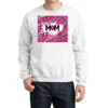 Mom With Hot Pink Leopard Glitter Crewneck Sweatshirt