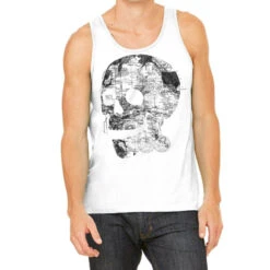 Skull Wanderlust Black And White Tank Top