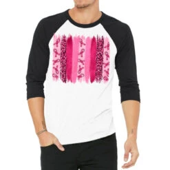 Breast Cancer Brushstrokes 3/4 Sleeve Shirt