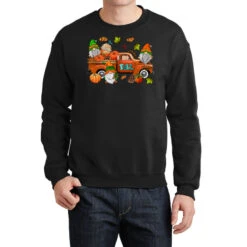 Fall Gnomes Truck Crewneck Sweatshirt