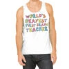 World S Okayest First Grade Teacher Gift Idea Tank Top