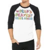 World S Okayest Cheer Coach Gift Idea 3/4 Sleeve Shirt
