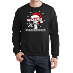 Ugly Christmas Llama Santa Xmas Llama Alpaca G Crewneck Sweatshirt