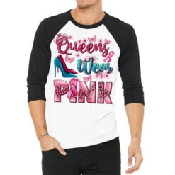 Queens Wear Pink Breast Cancer 3/4 Sleeve Shirt