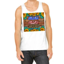 Western Usa Flag Mini With Gemstone Tank Top