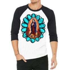 Gemstone Lady Of Guadalupe 3/4 Sleeve Shirt