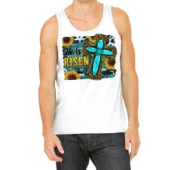 He Is Resin Western Cross Tank Top