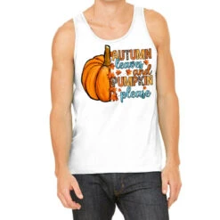 Autumn Leaves And Pumpkin Please Tank Top