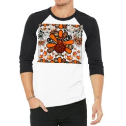 Thanksgiving Turkey 3/4 Sleeve Shirt